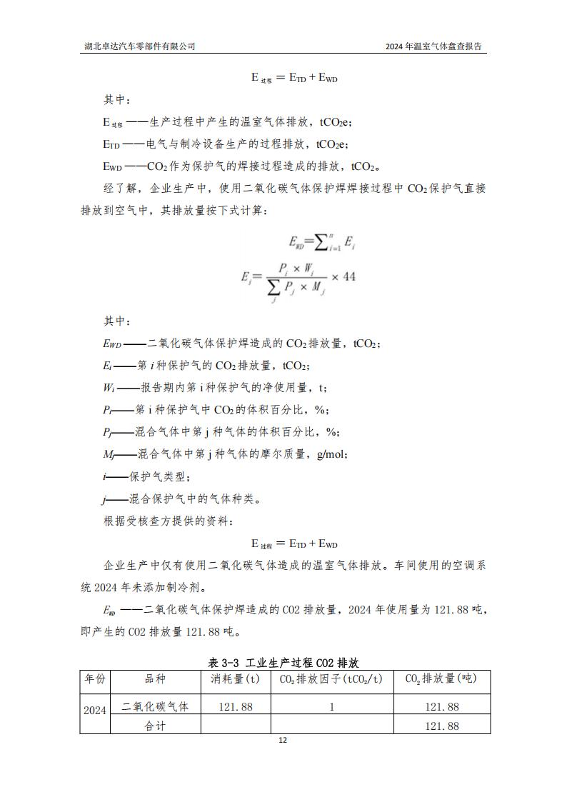 湖北卓达汽车零部件有限公司温室气体排放盘问报告-通知通告-广西汽车